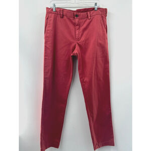 Brooks Brothers Red Fleece Cotton Stretch Mid Rise Casual Pants Salmon 34x31.5